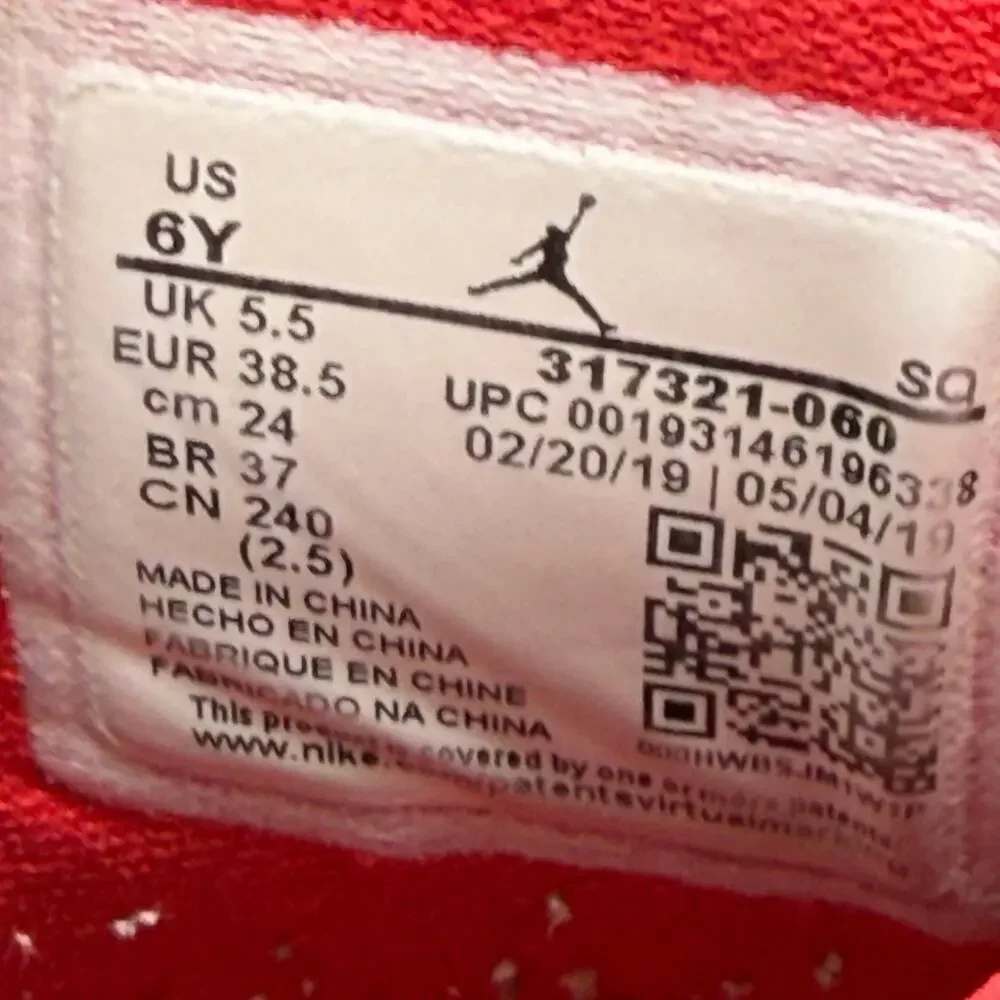 Air Jordan Nike Shoes Youth Kids 6Y Spizike Red Black Basketball Sneaker